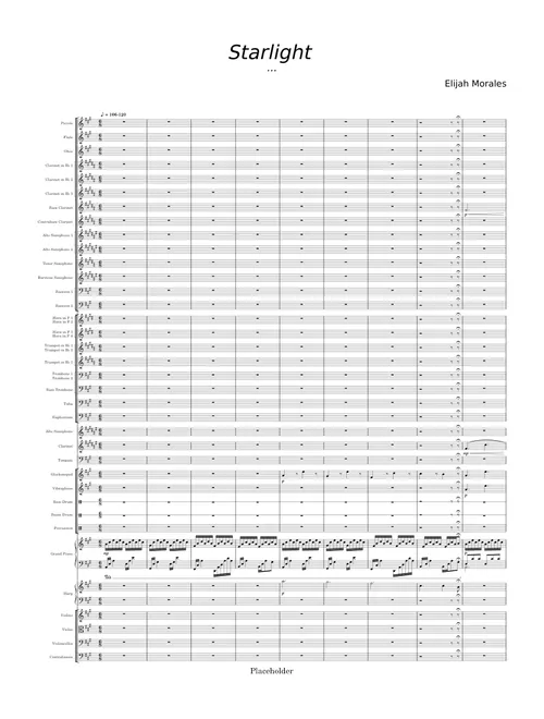 Starlight – elijahmrls122 sheet music arranged by HARI88