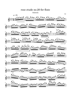 Étude No. 1, 32 Études for Clarinet – Cyrille Rose Sheet Music for