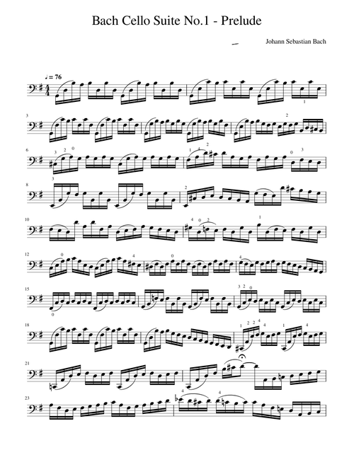 Bach Cello Suite No 1 Prelude