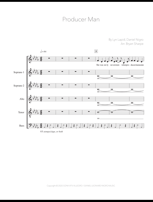 Producer Man (Arr. Bryan Sharpe) - Lyn Lapid (Small Ensemble)