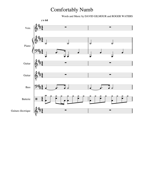 Confortably Numb By Pink Floyd