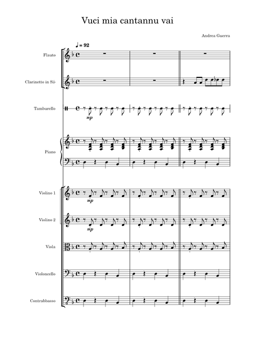 Vuci mia cantannu vai – Andrea Guerra