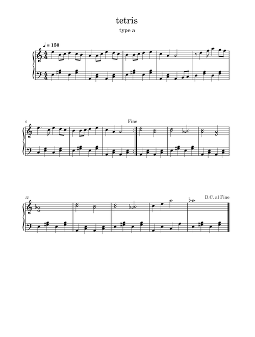Tetris theme song – Hirokazu Tanaka tertris type a