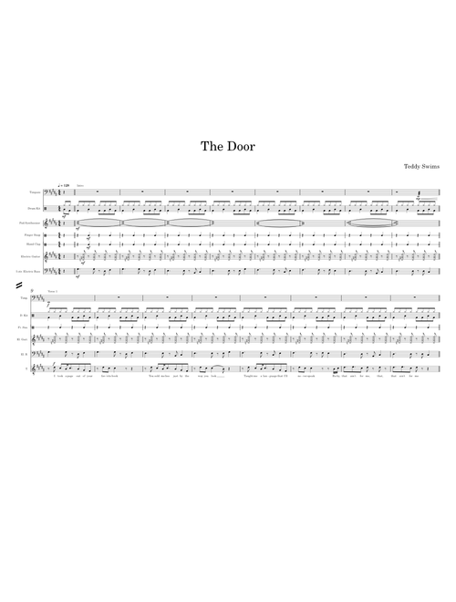 The Door – Teddy Swims [Transcription]