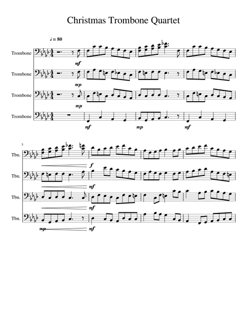 Christmas Medley Trombone Quartet