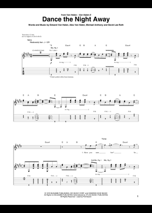Play Official version of Dance the night away Sheet Music by Van