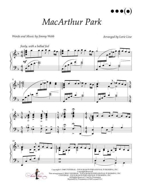 Macarthur Park (Arr. Lorie Line) - Donna Summer (Piano Solo)