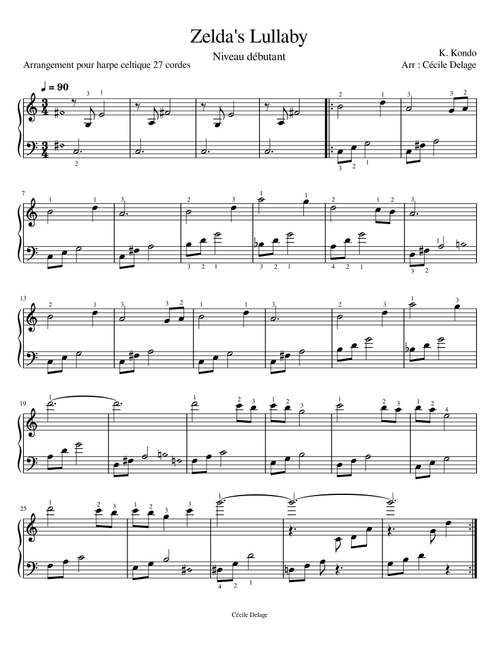 Zelda's Lullaby (Arr. Cécile Delage) - Koji Kondo (Harp)