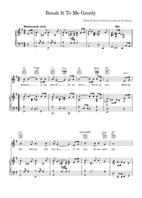 Free break it to me gently by Brenda Lee sheet music | Download PDF or  print on 