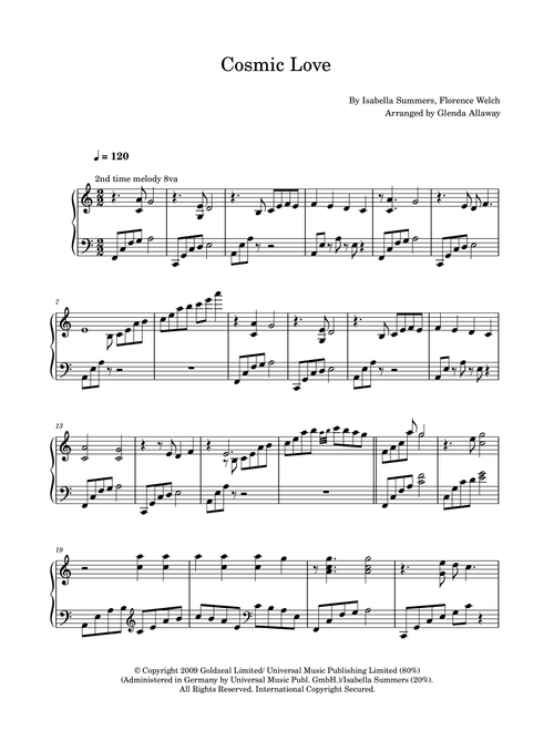 Cosmic Love (Arr. Glenda Allaway) - Florence And The Machine (Harp)