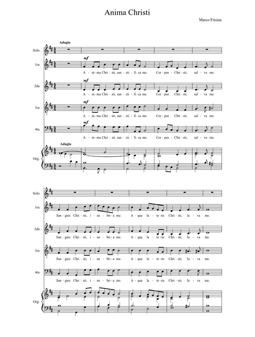 Anima Christi - Sopra i solista