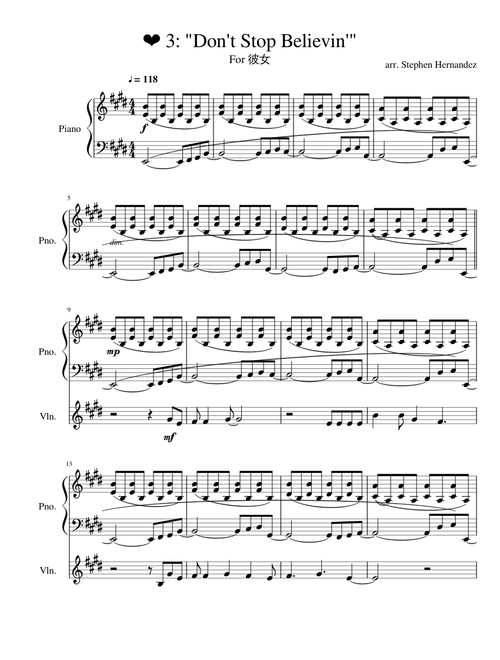 ❤ 3: "Don't Stop Believin'"