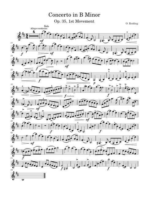 Violin Concerto in B minor Op.35 – Oskar Rieding