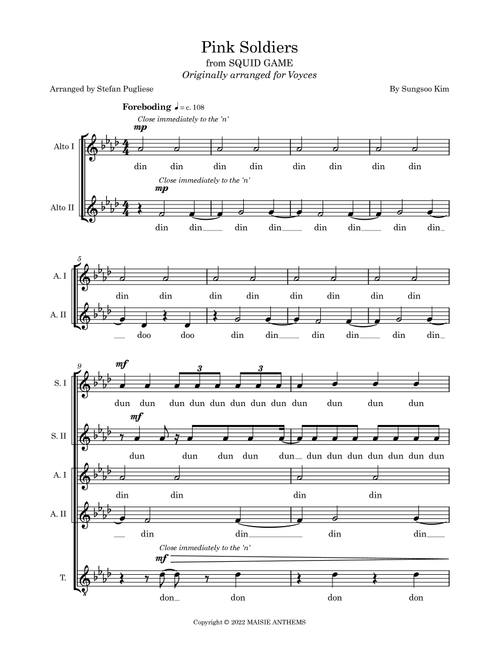 Pink Soldiers (Arr. Stefan Pugliese) - Sungsoo Kim (Choral, Mixed Choir)