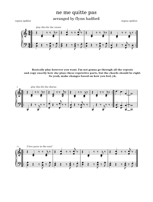 Dont leave me ne me quitte pas – Regina Spektor ne me quitte pas