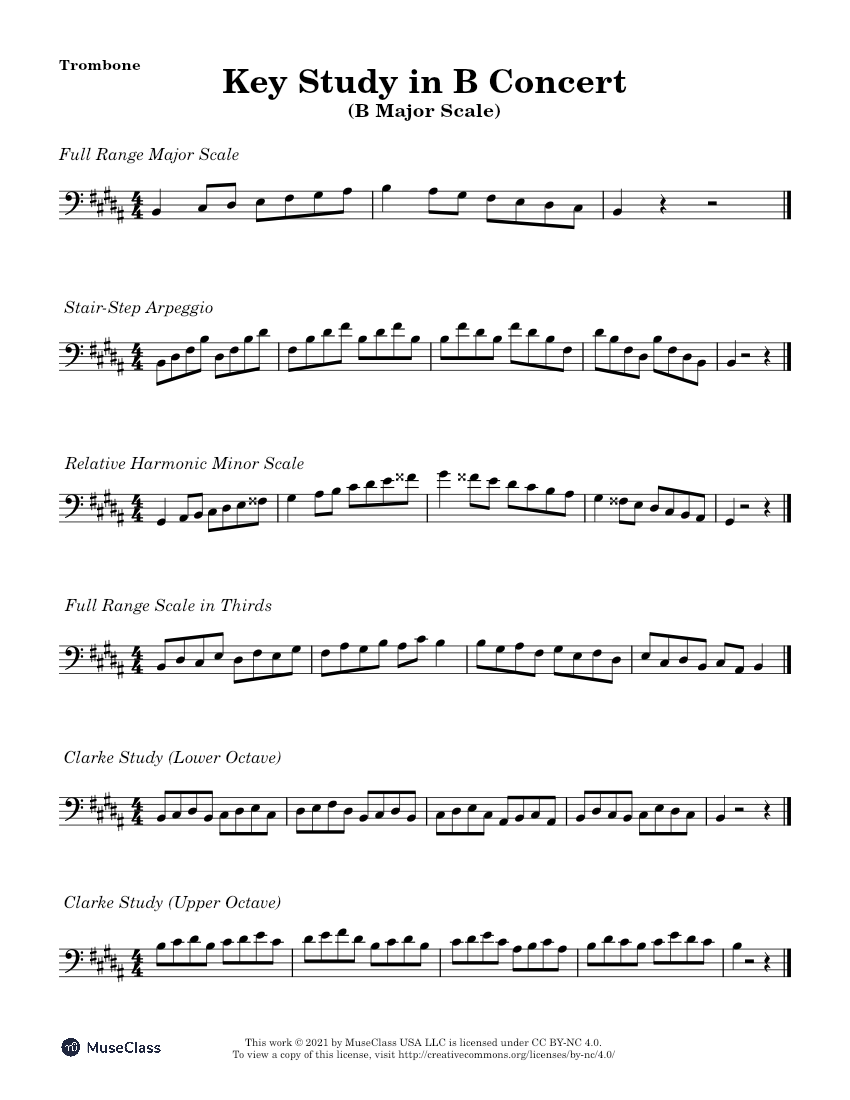B natural trombone store