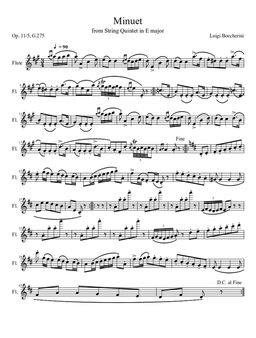 Luigi Boccherini - Minuetto in E maj
