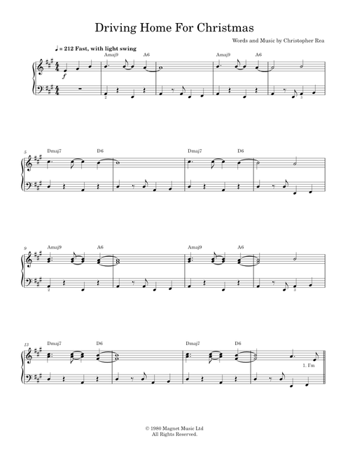 Driving home for christmas - Chris Rea (Piano-Voice-Guitar)