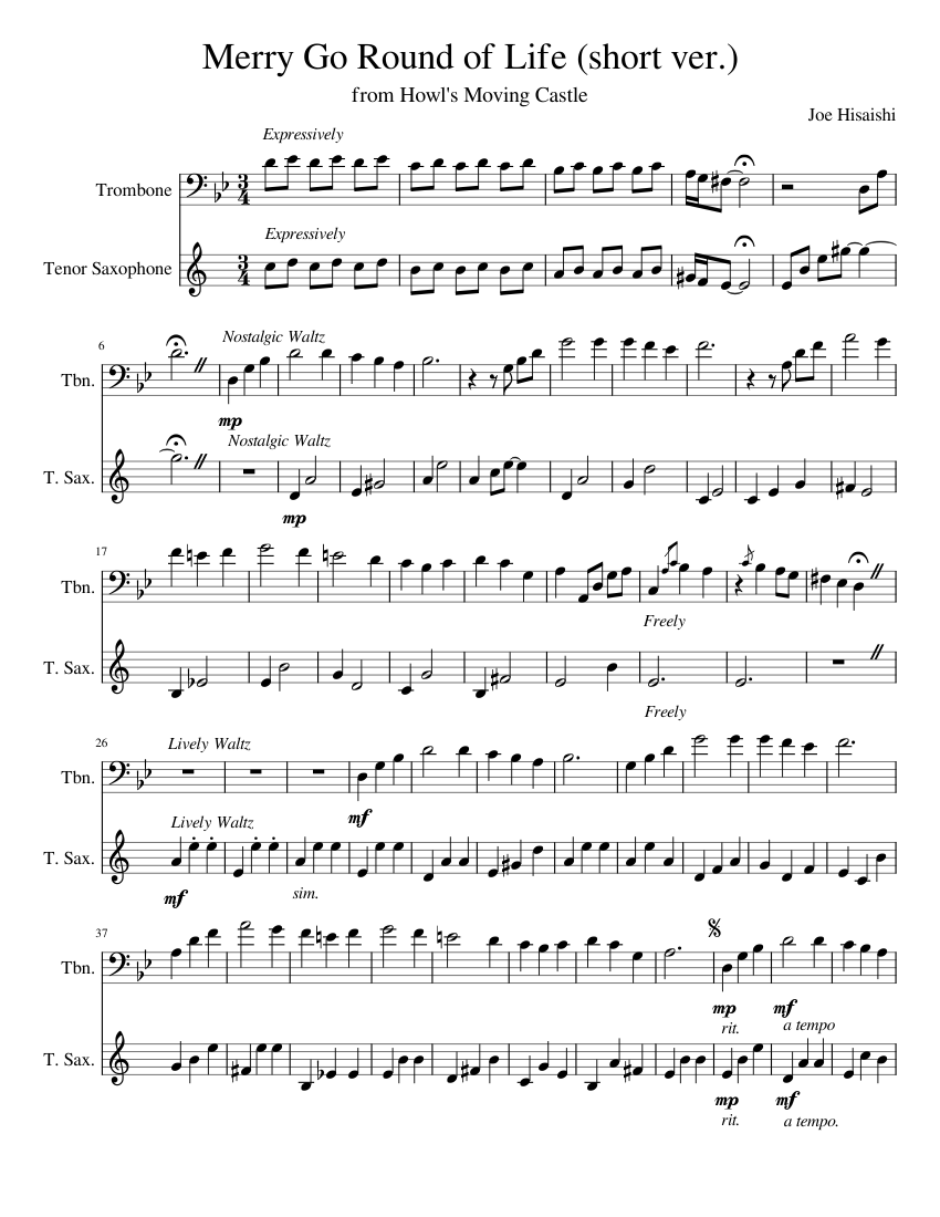 MerryGoRound of Life Joe Hisaishi Merry Go Round of Life For