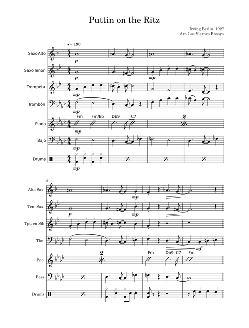 Puttin on the ritz – Irving Berlin