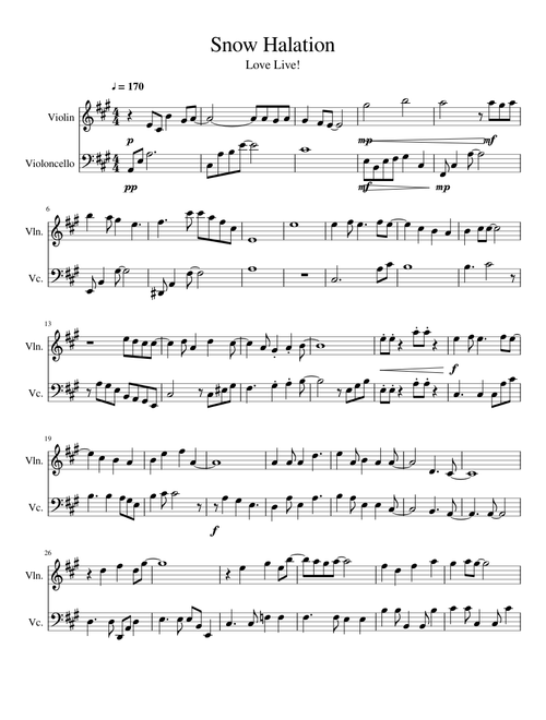 Snow Halation String Duet