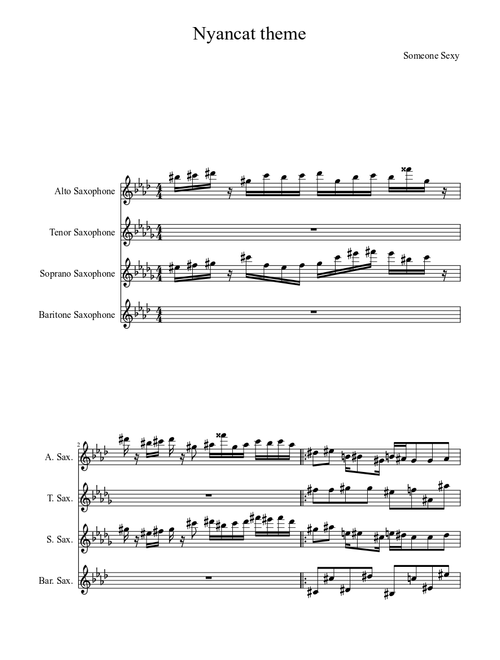 Nyan Cat Saxophone Quartet