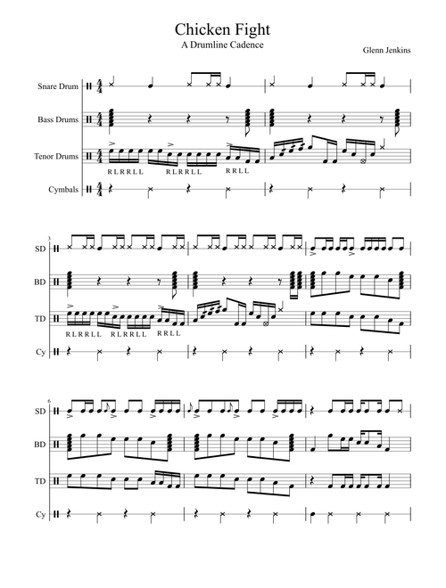 "Chicken Fight" Drumline Cadence
