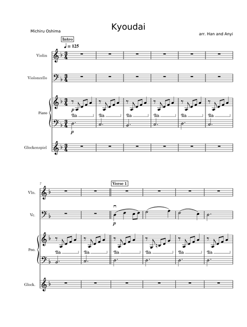 'Kyoudai' Brothers Oshima Michiru, arr. Han and Anyi for Jin Long Trio