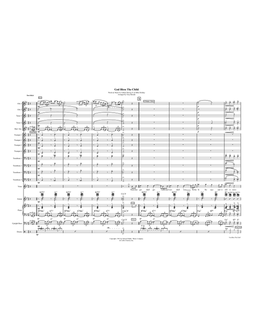 God Bless' The Child (Arr. Tony Benade) - Billie Holiday (Piano-Vocal-Guitar)