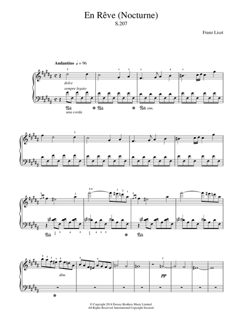 En Reve (Nocturne) - Franz Liszt (Piano Solo)