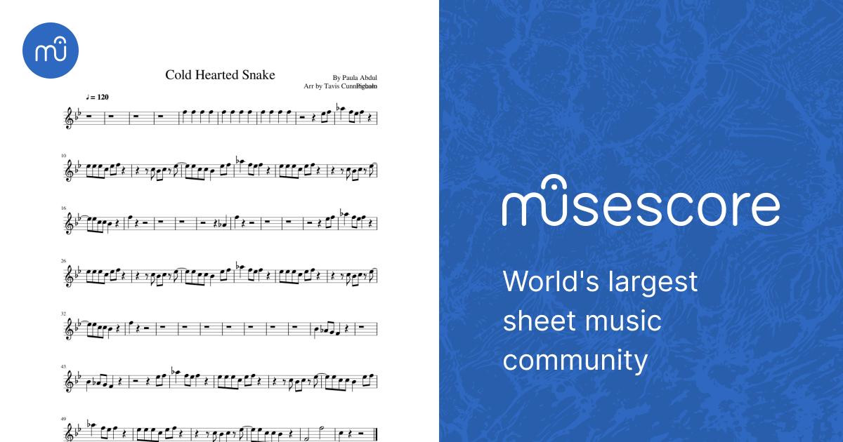 Cold Hearted Snake flute Sheet Music for Flute (Solo) | MuseScore.com