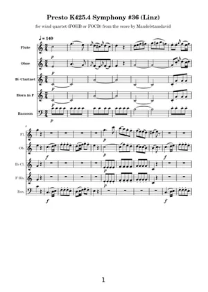 MOZERT/交響曲第36番「Linzer」 室内楽編曲譜PIANO四重奏 【公式通販】 MOZERT/交響曲第36番「Linzer」 室内楽編曲譜PIANO四重奏 【公式通販】