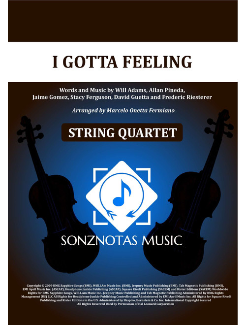 I Gotta Feeling (Arr. Marcelo Onetta Fermiano) - The Black Eyed Peas (String Quartet)