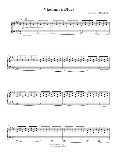 Vladimir's Blues - Max Richter (Piano Solo)