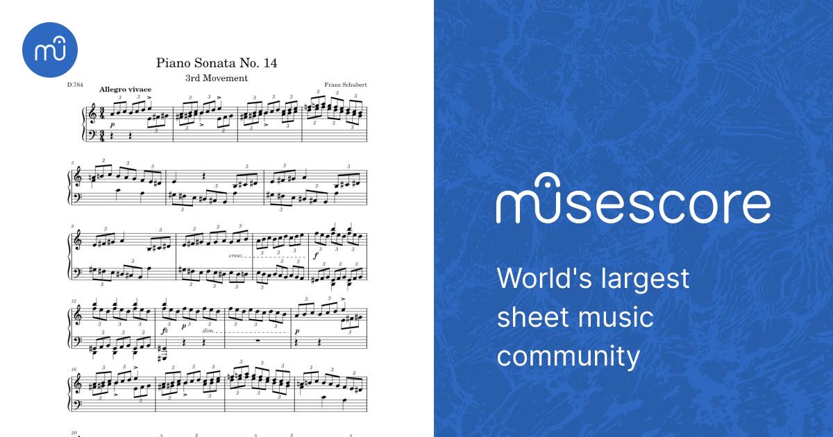 Piano Sonata No. 14 in A Minor, D.784, 3rd Movement (Allegro