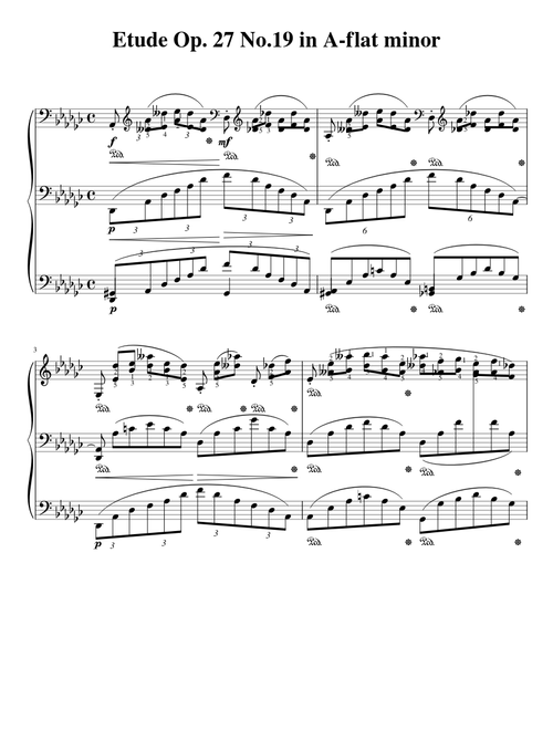 Etude Op. 27 No.19 "Sunshine" – personal work