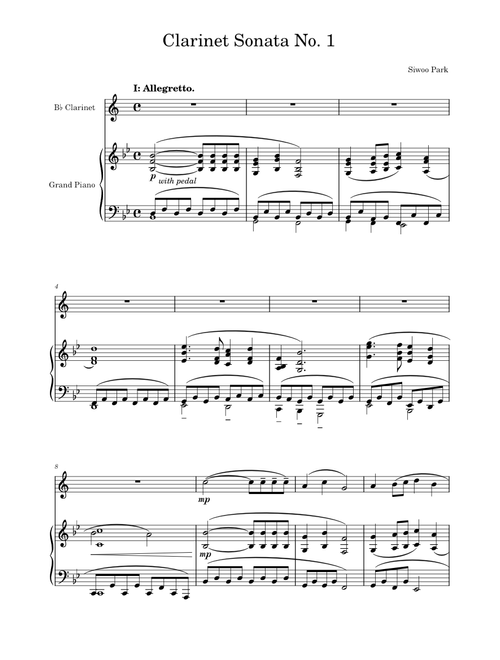 Sonata for Clarinet and Piano No. 1