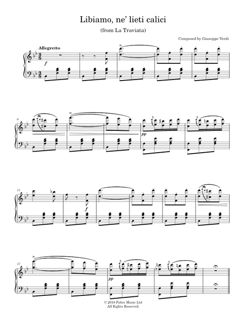 Libiamo Ne' lieti Calici - Giusseppe Verdi (Solo)