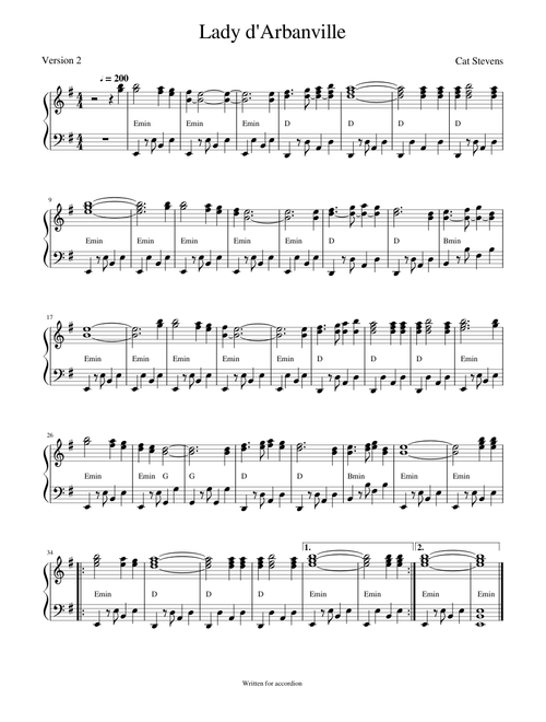 Lady d'Arbanville - Cat Stevens