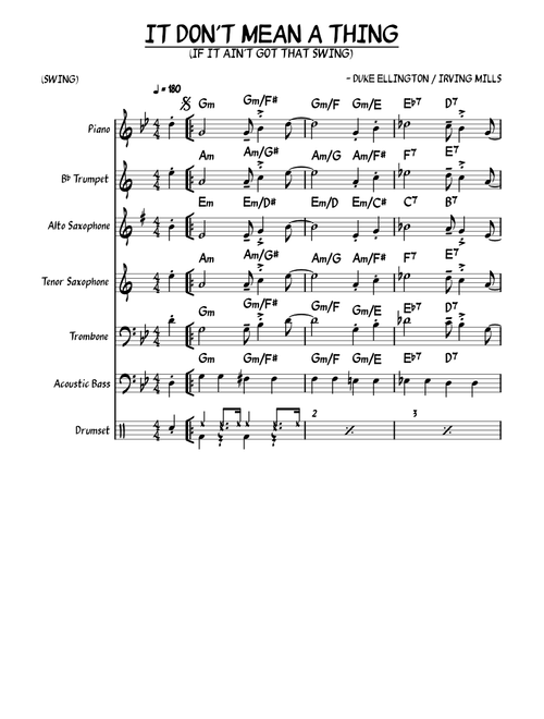 It Don't Mean A Thing – Duke Ellington