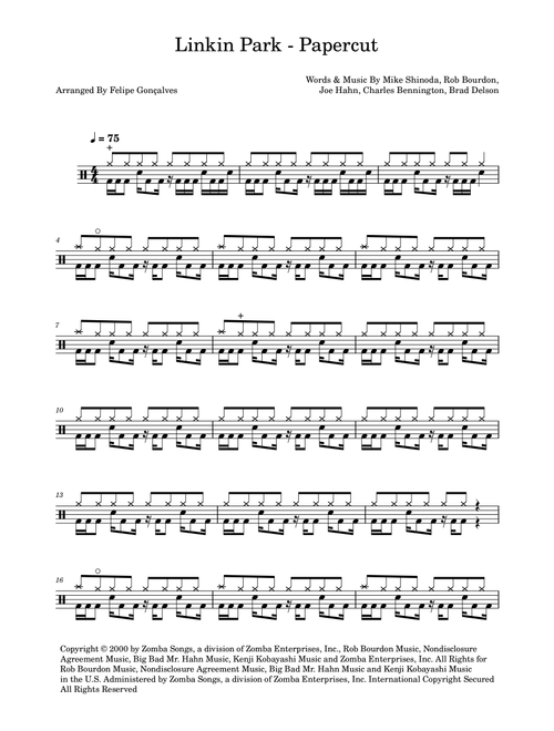 Papercut (Arr. The Ninja) - Linkin Park (Drums)