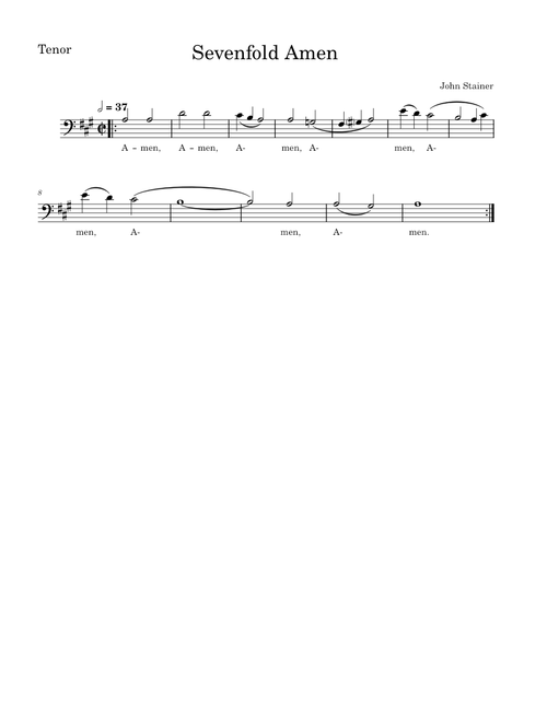 Sevenfold Amen – John Stainer Tenor