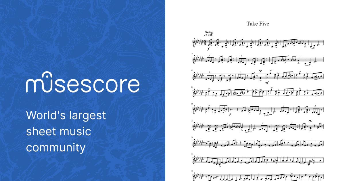 Take Five Sheet Music for Vibraphone (Solo) | MuseScore.com