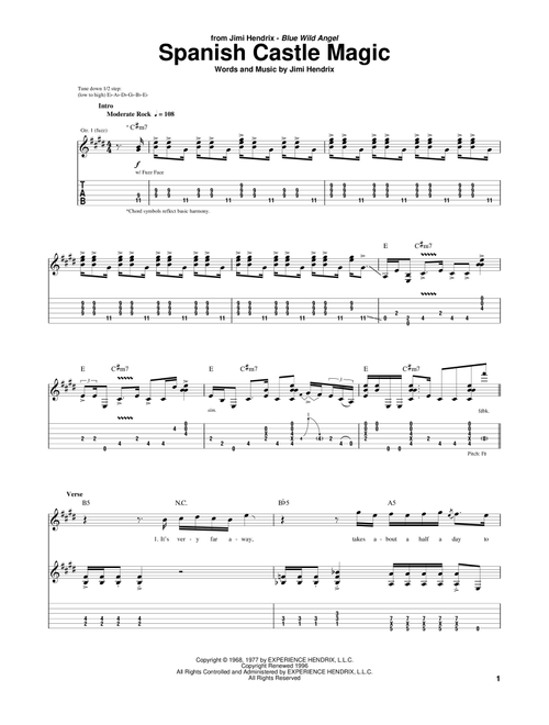 Spanish Castle Magic - Jimi Hendrix (Guitar Tab)
