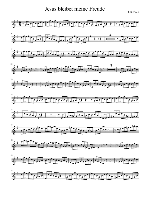 Jesu, Joy of Man's Desiring – Johann Sebastian Bach J.S. Bach Jesu, Joy of Man's Desiring – Bb instrument