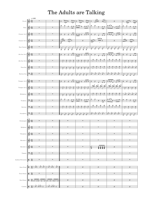 The Adults are Talking – The Strokes (Marching Band Arrangement) WIP