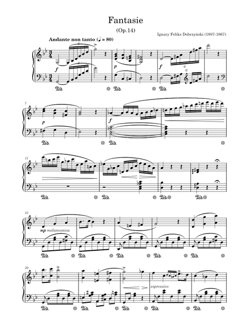 Fantaisie, Op.14 – Ignacy Feliks Dobrzyński