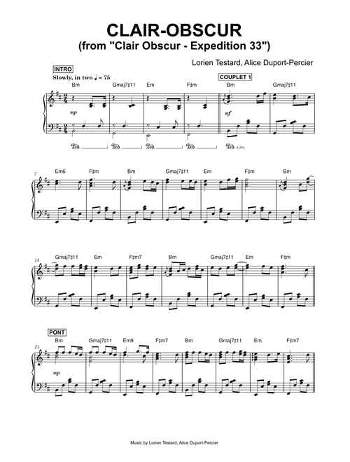 Clair-Obscur (from Clair Obscur - Expedition 33) - Lorien Testard, Alice Duport-Percier (Piano Solo)