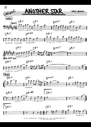 Play Official version of Another star Sheet Music by Stevie