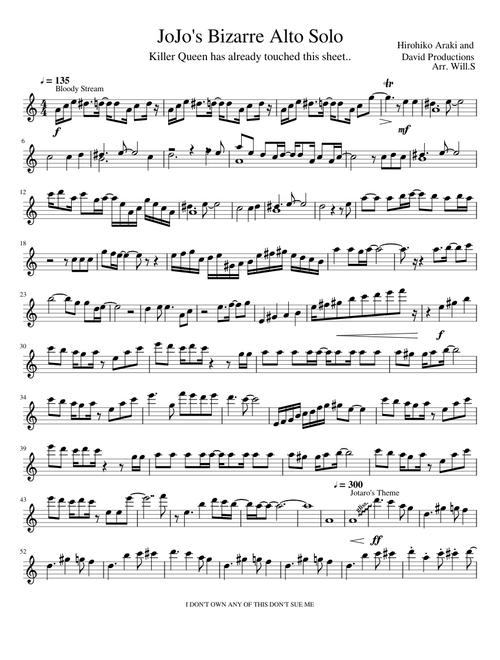 JoJo's Bizarre Alto Solo